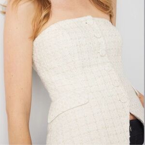 White House Black Market Cream Strapless Dress, Never Worn, Sz.12